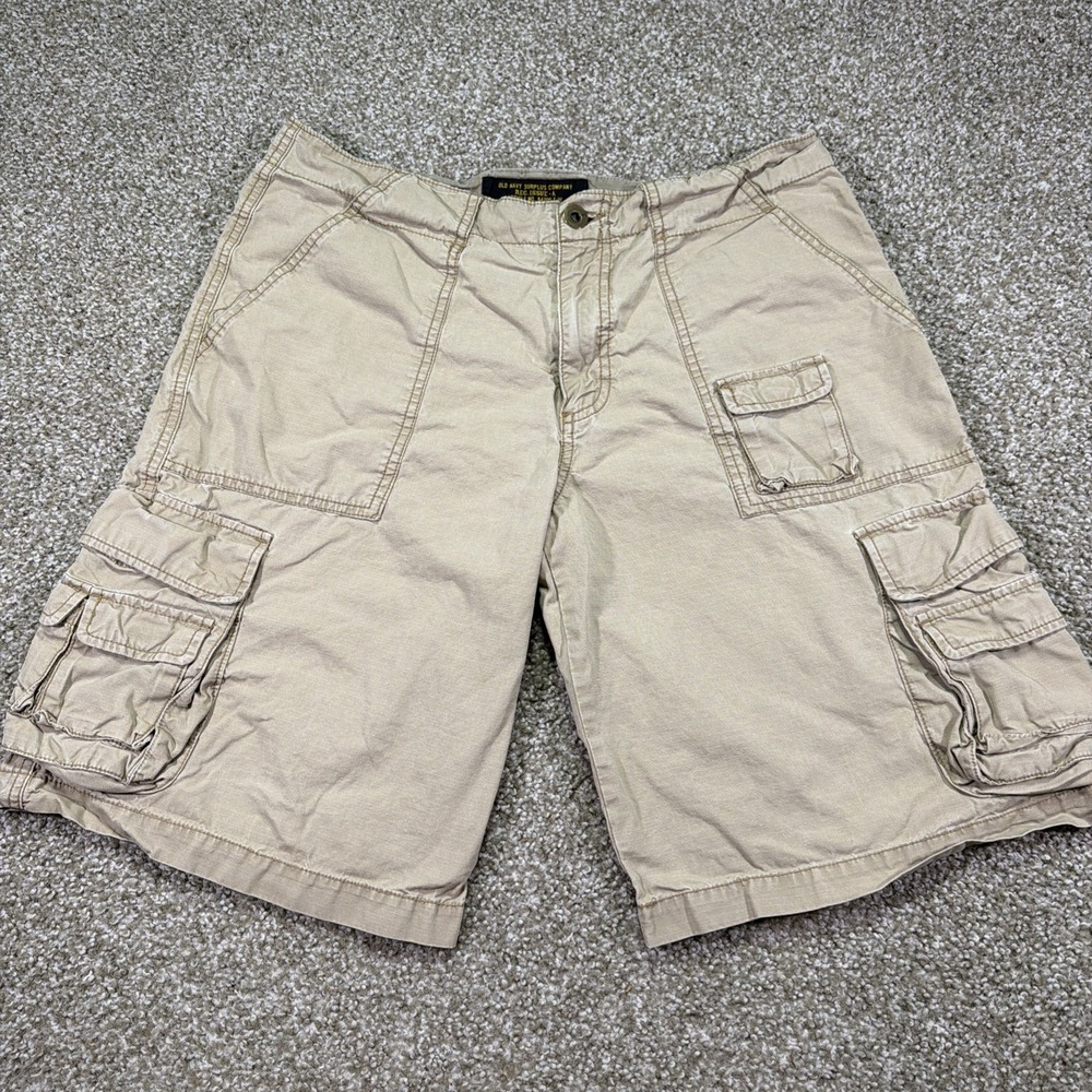 Vintage Ripstop Cargo Shorts Y2K Military Style Old Navy Size 32 Waist